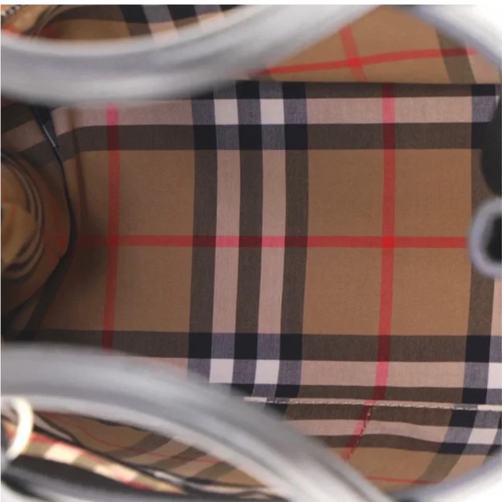 Burberry tote leather small canvas bag - Picture 5 of 8